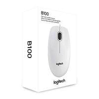 Logitech B100 Muis USB Optisch Wit 3 Toetsen 800 dpi - thumbnail