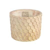 PTMD bloempot settlers honeycomb crème m 14 cm | 8 stuks - thumbnail