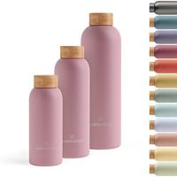 Waterdrop Stalen Fles Pastel Pink Matt 600ml - thumbnail