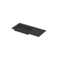 INK Post Wastafel Keramische Slab Envelop Bak Links Zonder Kraangat - 1000x450x10 mm - Lauren Black Mat - thumbnail