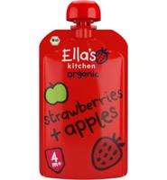 Strawberries and apples 4+ maanden bio 120 Gram - thumbnail