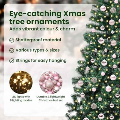 VidaXL Kunstmatig voorverlicht kerstboom groen 240 cm pvc en metaal