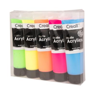Creall studio acrylverf fluor, 5x120ml