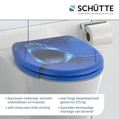 Duroplast WC-bril SHARK met soft-close en quick-release - thumbnail