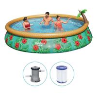 Bestway Fast Set Zwembadset Paradise Palms opblaasbaar 457x84 cm - thumbnail