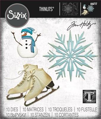 Sizzix • tim holtz thinlits die set vault winter wishes 10pcs