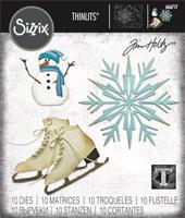 Sizzix • tim holtz thinlits die set vault winter wishes 10pcs - thumbnail