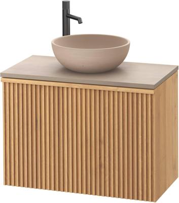 Ben Linea badmeubel incl. beige betonnennen waskom 80x45x71cm eiken naturel