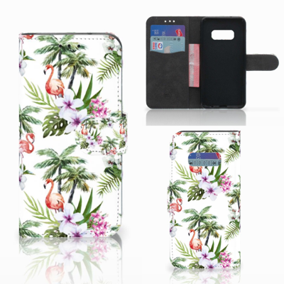Samsung Galaxy S10e | Telefoonhoesje | Met pasjeshouder | Flamingo Palms