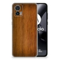 Motorola Edge 30 Neo | Bumper Hoesje | Donker Hout - thumbnail