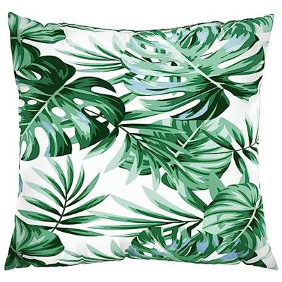Bankkussens 4 st bladpatroon 60x60 cm stof