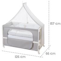 roba Babybed Room Bed 60 x 120 cm (Hartenbreker beer, Wit) - thumbnail