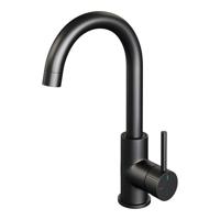 Brauer Stripe hoge opbouw wastafelmengkraan met draaibare ronde uitloop model A mat zwart - thumbnail