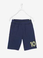 Jongenssportshort nummer 10 van technisch materiaal marineblauw - thumbnail