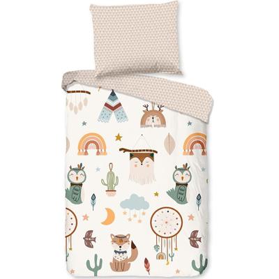 Good Morning Kinderdekbedovertrek "tipi-tenten / boho" - Zand - (140x200/220 cm) - Katoen Good Morning Kinderdekbedovertrek "tipi-tenten / boho" - Zand - (140x200/220 cm) - Katoen