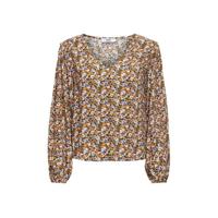 ONLY gebloemde top Tonja oranje/lichtroze/groen - thumbnail