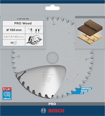 Bosch Accessoires Cirkelzaagblad Optiline Wood 180 x 30/20 x 2,6 mm, 36 1st - 2608640609 - thumbnail