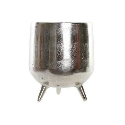 Middenstuk Home ESPRIT Zilverkleurig Aluminium 21 x 21 x 25 cm