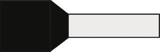 Adereindhuls 1,50qmm Zwart geïsoleerd penlengte = 8mm 500 stuks 727050 Klemko