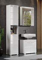 AMANDA badkamermeubel - 2 spiegeldeuren - L60 x D17 x H77 cm - Wit - TRENDTEAM - thumbnail