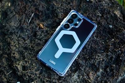 Urban Armor Gear Plyo Pro Backcover Samsung Galaxy S25 Ultra Transparant, Ombré Inductieve lading, Stootbestendig