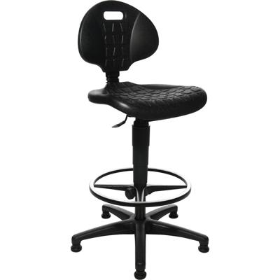 Topstar kruk Tec 20, met verchroomde voetring, met steldoppen, zwart Topstar kruk Tec 20, met verchroomde voetring, met steldoppen, zwart