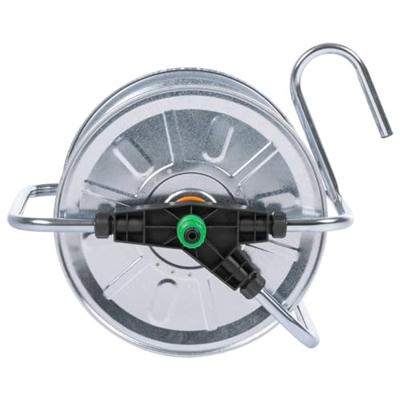 VidaXL Slanghaspel voor 50 m 1/2" of 35 m 3/4" slang wandmontage staal