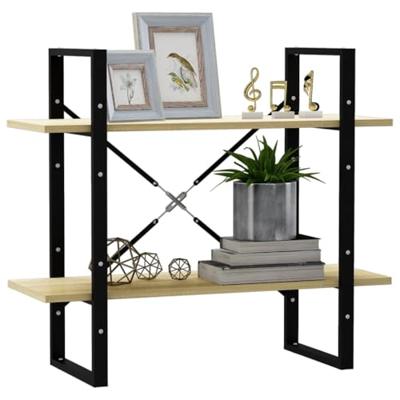 Boekenkast met 2 schappen 80x30x70 cm spaanplaat sonoma eiken