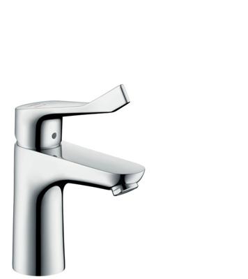 Hansgrohe Focus Cares wastafelkraan 100 CoolStart met verlengde greep 12.1cm EcoSmart chroom 31917000 Hansgrohe Focus Cares wastafelkraan 100 CoolStart met verlengde greep 12.1cm EcoSmart chroom 31917000