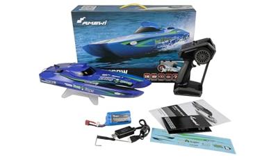 Amewi Blue Arrow Catamaran brushless boot met Jet aandrijving RTR - thumbnail