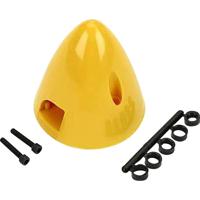 DU-BRO Spinner met koelopening Kunststof Afmeting, Ø: 38 mm Geel - thumbnail