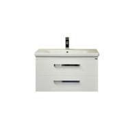 Badkamermeubelset Sanicare Q10 2 Laden 100cm Schots-Eiken (spiegel optioneel) - thumbnail