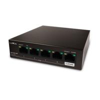 Luxul 4-poorts Gigabit PoE+ Unmanaged Switch met Uplink, 58W PoE+ & 10GBPS schakelcapaciteit, 4-poorts netwerkschakelaar. UK Plug - thumbnail