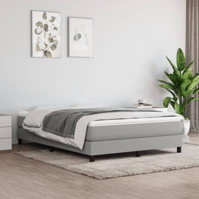 Pocketveringmatras medium 140x190x20 cm stof lichtgrijs