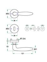 Krukgarn CINO rvs mat WC 8mm - thumbnail