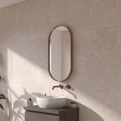 Ben Vita ovale spiegel 40x80 cm Geborsteld koper