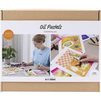 Creativ Company Starter hobbyset oliepastel, diverse kleuren, 1 doos - thumbnail