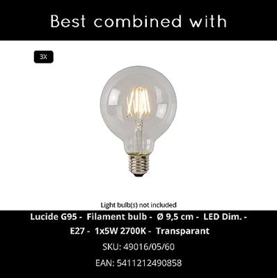 Lucide MAGIUS - Hanglamp - 3xE27 - Naturel Lucide MAGIUS - Hanglamp - 3xE27 - Naturel