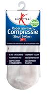 Lucovitaal Koper Geweven Compressie Steun Sokken Wit 42-47 - thumbnail
