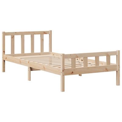 Bed met boekenkast zonder matras massief grenenhout 100x200 cm - thumbnail