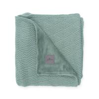 Jollein Deken River Knit 100x150 cm fleece asgroen - thumbnail