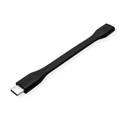 ROLINE USB4 Gen3x2 kabel, Emark, plat, C-C, Male/Female, 40Gbit/s, 100W, zwart, 11,5 cm ROLINE USB4 Gen3x2 kabel, Emark, plat, C-C, Male/Female, 40Gbit/s, 100W, zwart, 11,5 cm