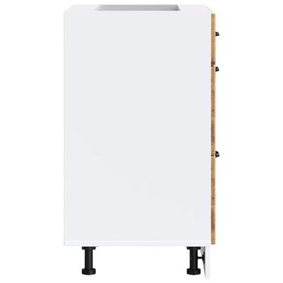 Keuken onderkast Lucca bewerkt hout oud houtkleurig Keuken onderkast Lucca bewerkt hout oud houtkleurig