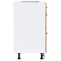 Keuken onderkast Lucca bewerkt hout oud houtkleurig - thumbnail