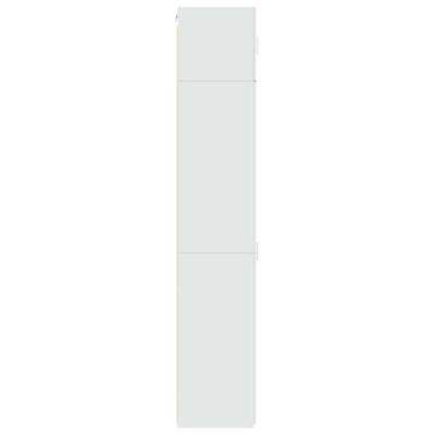 Opbergkast smal 50x42,5x225 cm bewerkt hout wit