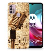 Motorola Moto G30 | G10 | Siliconen hoesje | met foto Bladmuziek - thumbnail