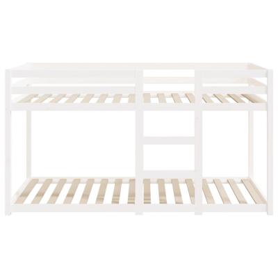 Stapelbed massief grenenhout wit 90x200 cm