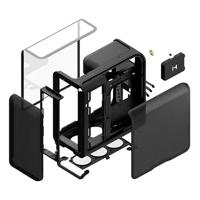 HYTE HYTE X50 Pitch Black Midi-tower PC-behuizing, Gaming-behuizing Black - thumbnail