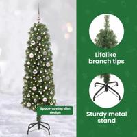 VidaXL Kunstkerstboom groen 150 cm pvc en staal en kunststof - thumbnail