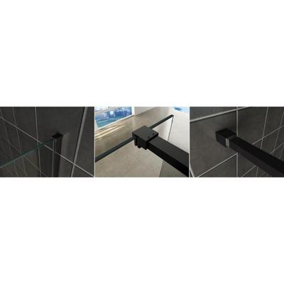 Wiesbaden Slim profielset+stabilisatiestang 120 cm matzwart